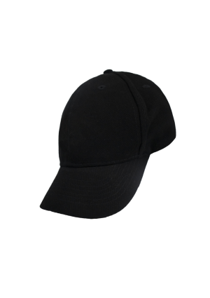 6 Panel Brushed Cotton Cap Black 1SZ